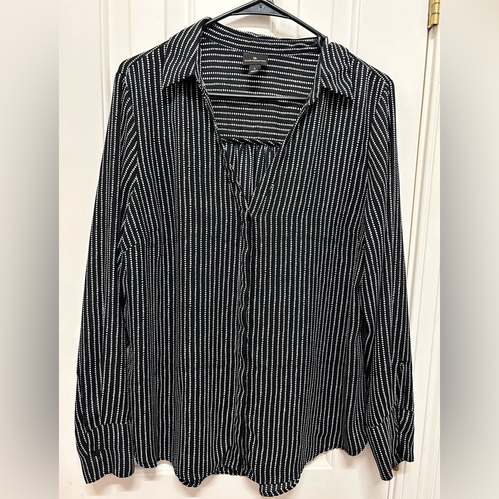 Worthington blouse / L / dots